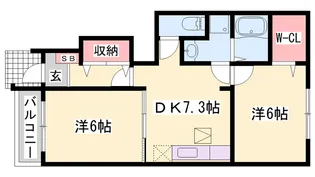 リディア モンテ【1階】の間取り