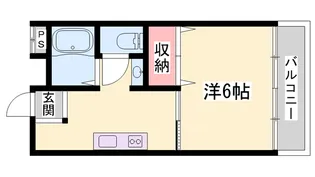 岡本ビル南棟【C号室】の間取り