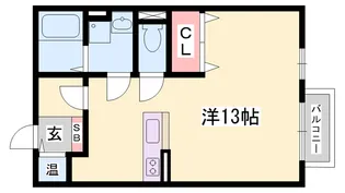 クレインウッド恵美酒 B棟【2階】の間取り