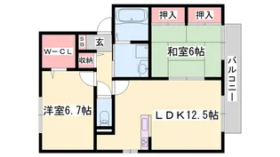 ベルメゾン A【2階】の間取り