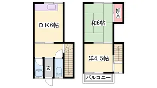 兵庫県姫路市土山2【テラスハウス】の間取り