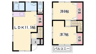 メゾンフラッグ【1階】の間取り