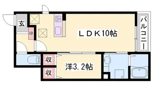 レーヴ・フルリールⅢ【101号室】の間取り