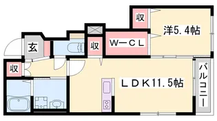 ニューパレス佑錦Ⅱ【1階】の間取り
