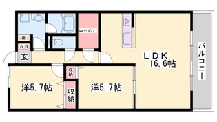 ブラン ジュール【1階】の間取り