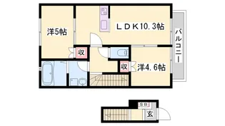 amuse英賀保【203号室】の間取り