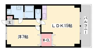 1LDKの間取り画像