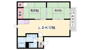ディアス加友【102号室】の間取り