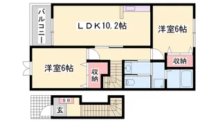 アウローラM B【2階】の間取り