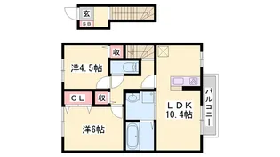 メゾン・ラフィーネ【2階】の間取り