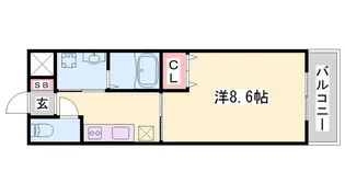 シャインキャッスル【2階】の間取り