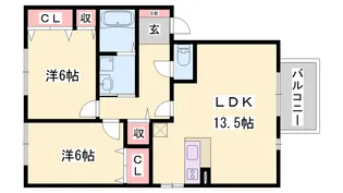 グランモア航 A棟【1階】の間取り