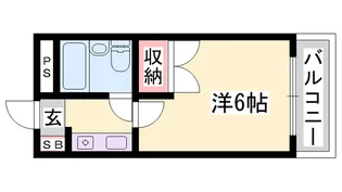カレッジ北八代【4階】の間取り