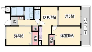 シャルマン今宿【2階】の間取り