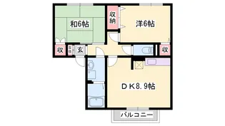 セジュール中津【102号室】の間取り