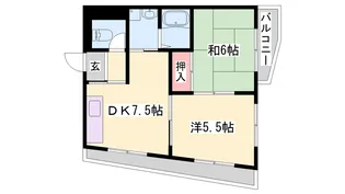 インタービレッジ千代田町【201号室】の間取り