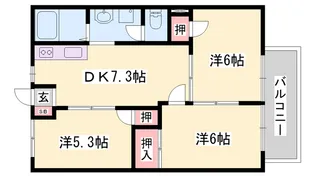 井ノ口ハイツ【2階】の間取り