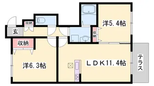 シュシュ しらかし【1階】の間取り