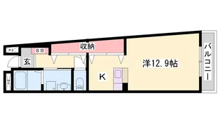 ボニート カージェⅢ【201号室】の間取り