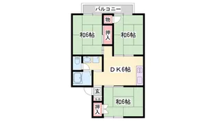 メゾン松本D棟【202号室】の間取り