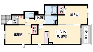 ブリーゼⅠ【1階】の間取り
