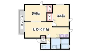 ウィズ【2階】の間取り