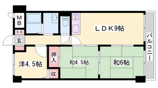 ベネフィス北在家【3階】の間取り