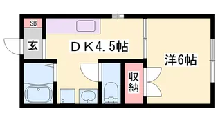 ハイネスSA【202号室】の間取り