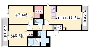 カーサ パレルモ【2階】の間取り