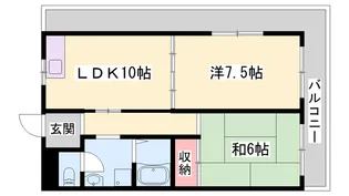 サニーハイム山氏浦 D棟【217号室】の間取り