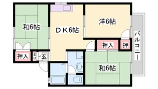 ハイツ梅ヶ枝【201号室】の間取り