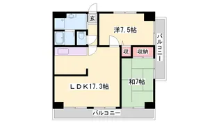ハッピーライフ・フジ【4階】の間取り