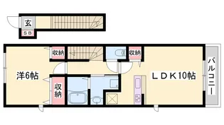 グラースアンジュD【2階】の間取り