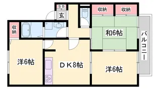 アミティやまとA【106号室】の間取り