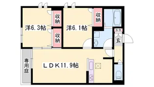 GrandMaison延末東【1階】の間取り