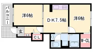 アプローズFUKUSAKI【1階】の間取り