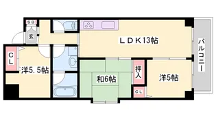 ブルーエス【8階】の間取り