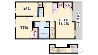 フェリア赤穂【2階】の間取り