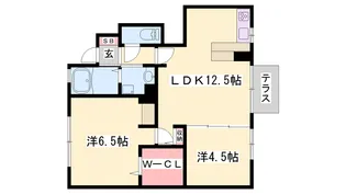 メゾンドハーモニーⅢ【1階】の間取り