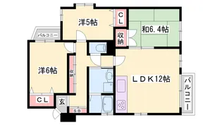 恵美酒Gマンション【201号室】の間取り