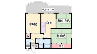 ロイヤルコーポ加古川【6階】の間取り