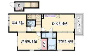 プリムローズ・コート【2階】の間取り