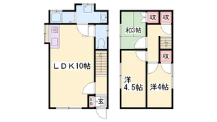 兵庫県神崎郡市川町北田中【一戸建】の間取り