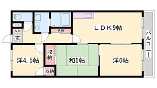 エクセレンス大塩【401号室】の間取り