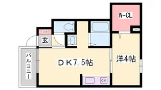 ヴィラ広畑【1階】の間取り