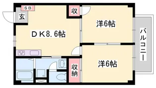 アメニティー白浜B【2階】の間取り