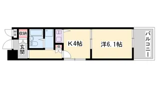 朝日プラザ船場【4階】の間取り