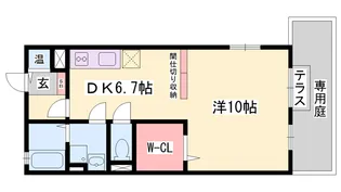 メイプルコート佐土【1階】の間取り