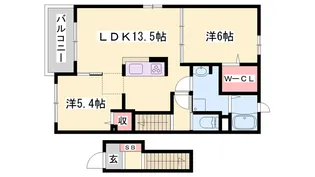 ヴィオラ堂本【202号室】の間取り