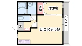 ローレルコート宮西【1階】の間取り